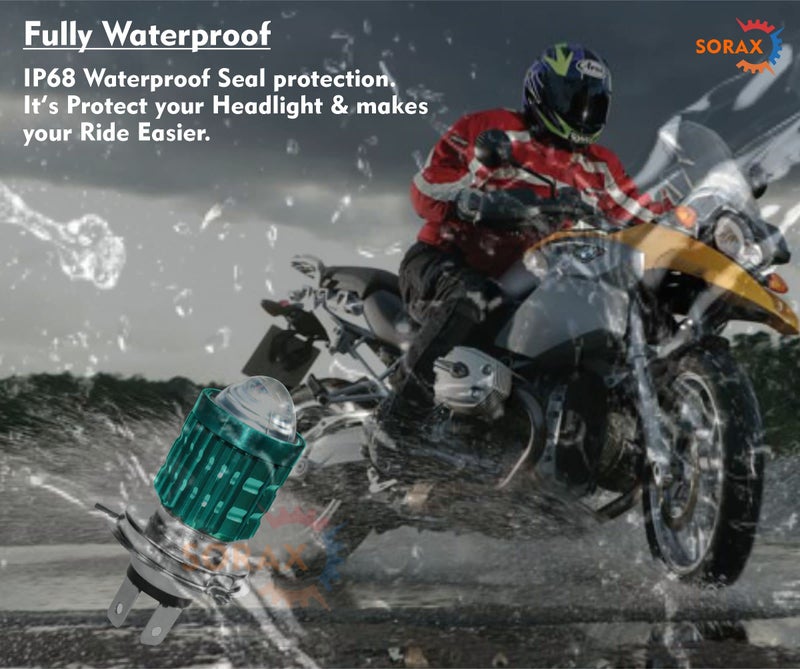SORAX 9V Super Bright High Low Beam H4 9003 LED Motor Bike Bulb Headlight For Motorcycle, Yellow 3000K, White 6000K - Image 4