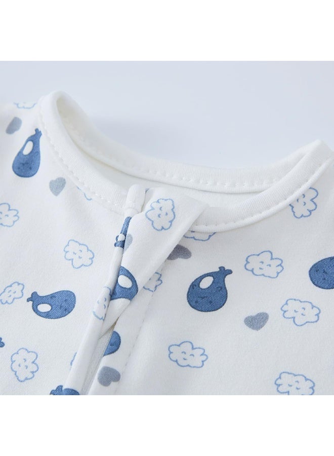 Enrich YLife Enrich YLife Transitional Swaddle Sack for Baby 0-3 Months Swaddle with Arms Up Half-Length Sleeves and Mitten Cuffs 2-Way Zipper Sleeping Bag for Newborn Baby Boys and Girls (Whales, Small)  - Image 3
