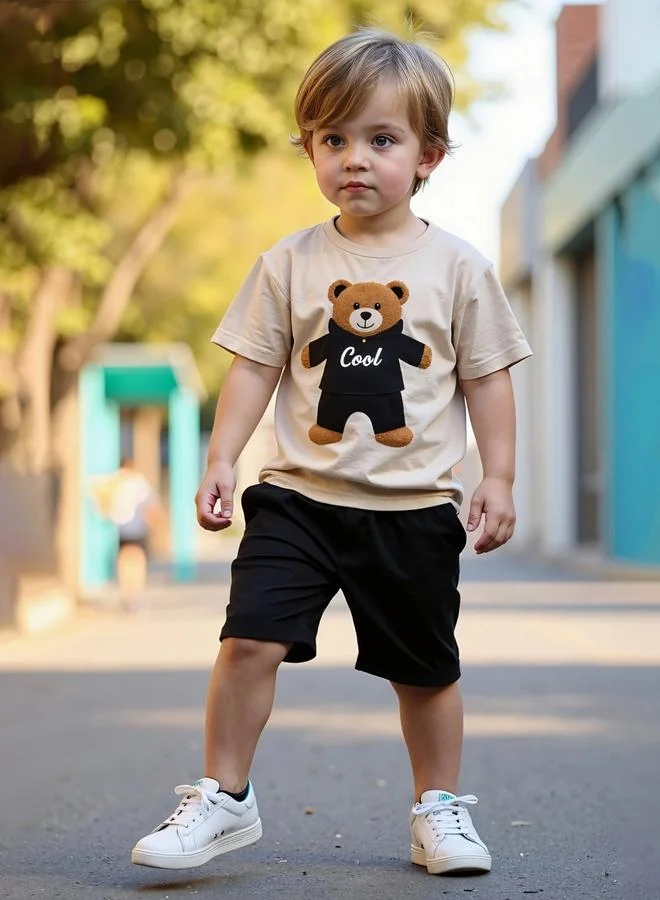 Take Two  Boys Graphic T-Short And Shorts Set for Men | Best Price UAE