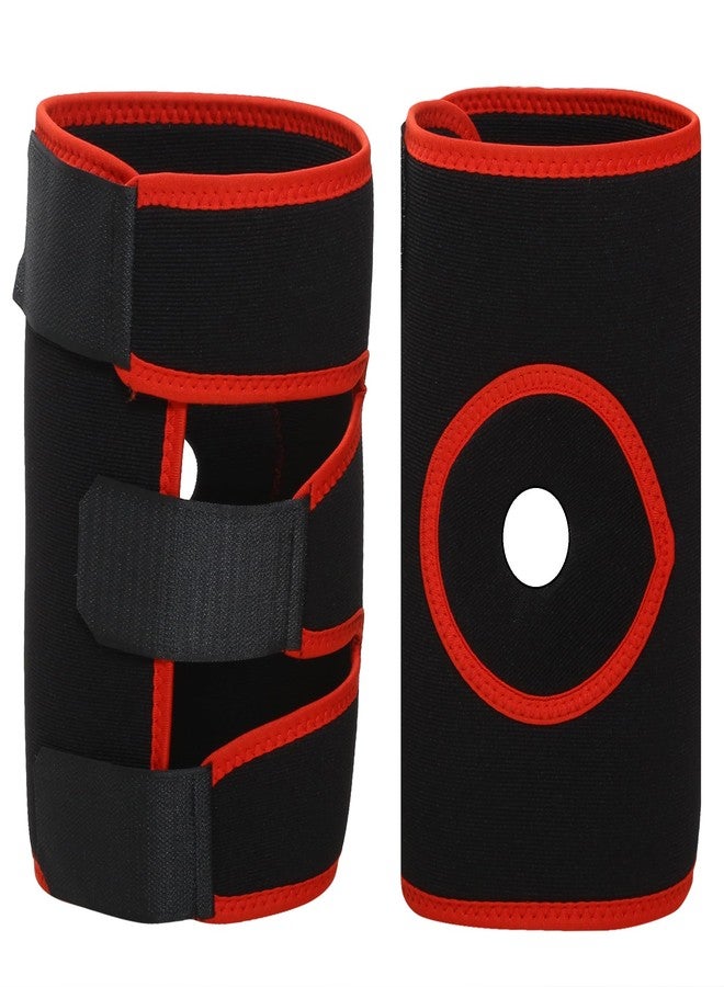Stylera Knee Cap Support Belt Brace Open Patella for Pain Relief Sports Gym Running Arthritis and Protection for Men and Women Knee Support (FREE SIZE, RED) - Image 2