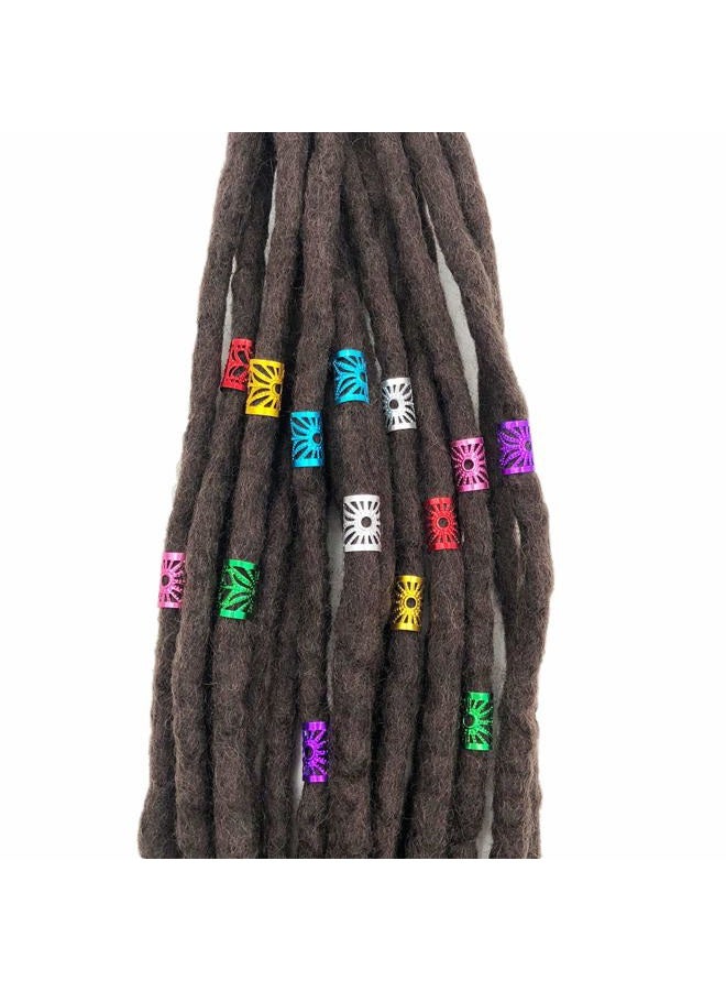 Messen 170 Pieces Dreadlocks Beads Multicolor Aluminum Dread Locks Metal Cuffs Hair Decoration Braiding Hair Jewelry (Not Break Easily) - Image 3