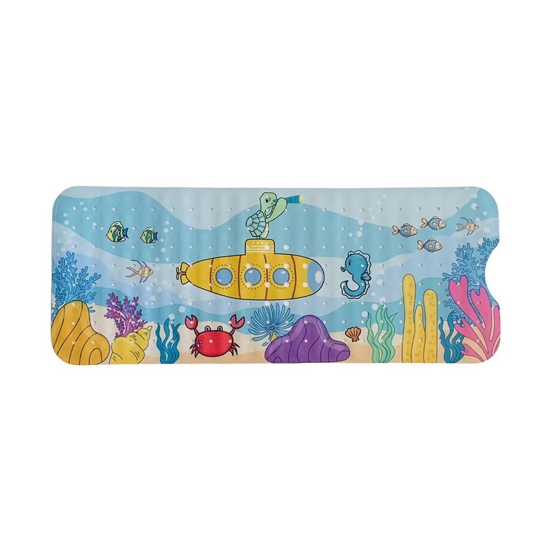 Y&D Cartoon PVC Anti-Slip Baby Bath Mat - Easy Drain Suction Cups, Machine Washable Kids Tub Mat for Home Bathroom Safety - Image 1