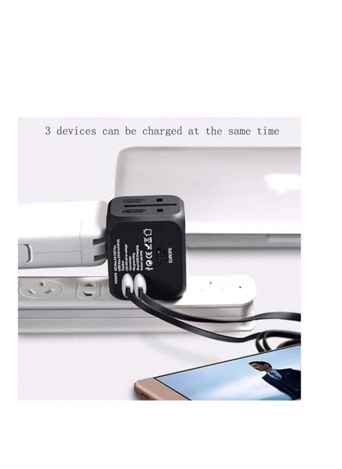 MORANO - Universal plug adapter for worldwide travel, USB socket adapter, safe and portable universal travel socket - Image 1