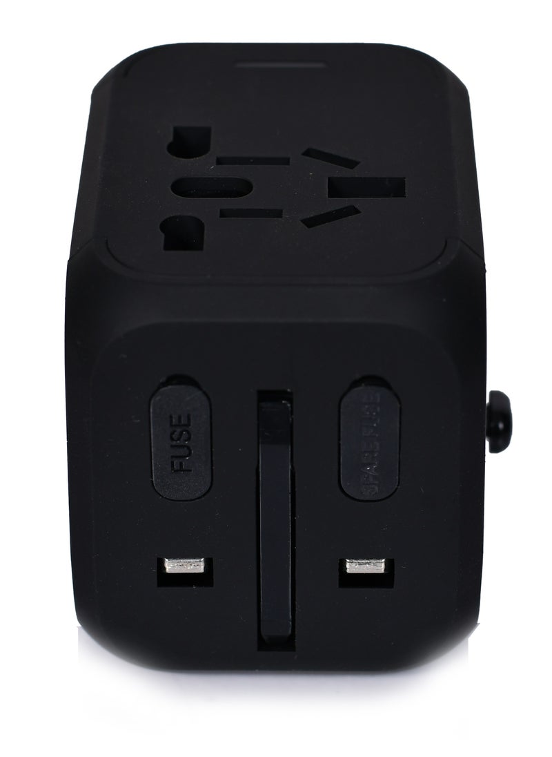 MORANO - Universal plug adapter for worldwide travel, USB socket adapter, safe and portable universal travel socket - Image 1