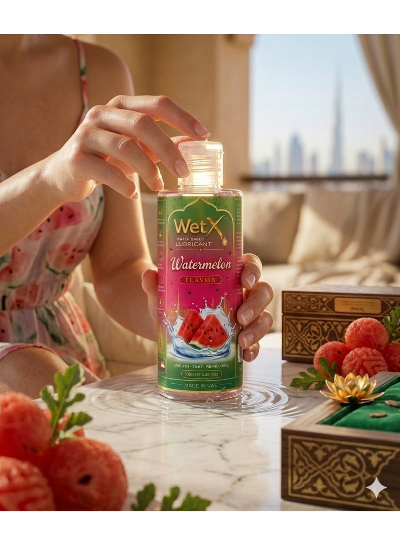 WetX Refreshing Watermelon Flavored Water Based Lubricant (100ml) | Long Lasting Pleasure - Natural Feeling - Smooth & Silky - Image 5
