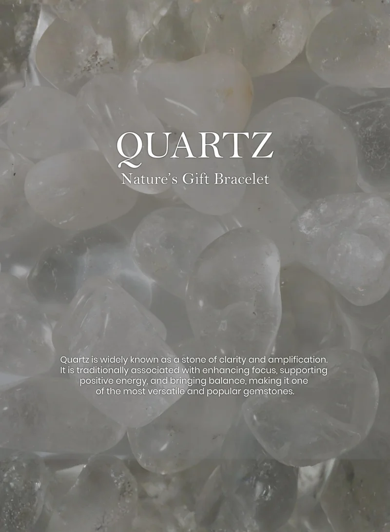 British Fossils قلادة هدية الطبيعة بالكوارتز