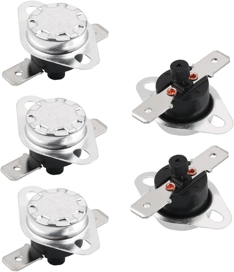 Fielect KSD301 Thermostat Temperature Control Switch,Adjust Snap Disc Temperature Switch 115°C Normally Closed 5 Pcs - Image 1
