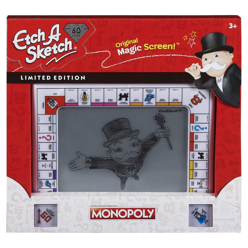 Etch A Sketch Classic Monopoly LimitedEdition Drawing Toy with Magic Screen for Ages 3 and Up - Image 4