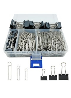 Oasisgalore 340 PCS Assorted Sizes Paper Clips and Binder Clips Set for Home School Office Document Organizing  - Image 1