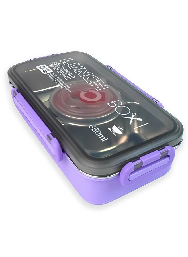 LITTLE SURPRISE BOX Little Surprise Box,Purple Centre Dip Stainless Steel Lunch Box For Kids And Adults