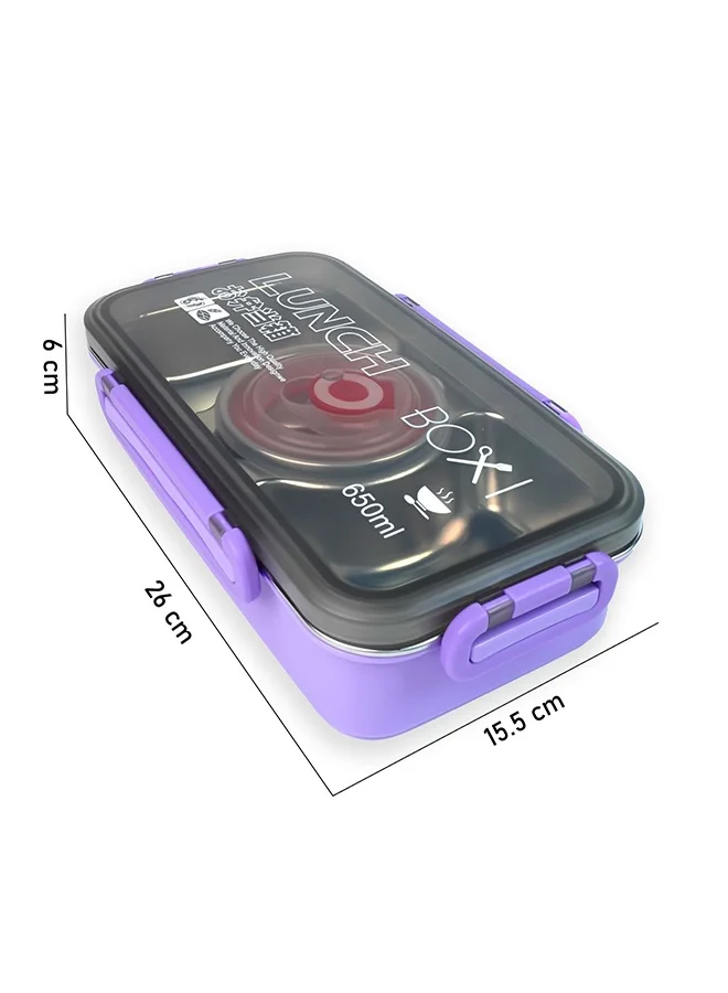 LITTLE SURPRISE BOX Little Surprise Box,Purple Centre Dip Stainless Steel Lunch Box For Kids And Adults