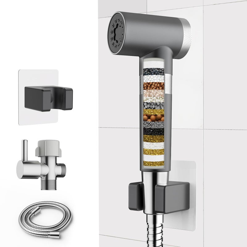 FEELSO Handheld Toilet Bidet Sprayer with Filter, Adjustable Water Pressure Filtered Jet Spray for Toilet with Leak-Proof Bidet Hose for Diaper Sprayer, Feminine Hygiene, Pet Shower & Muslim Shower - Image 1