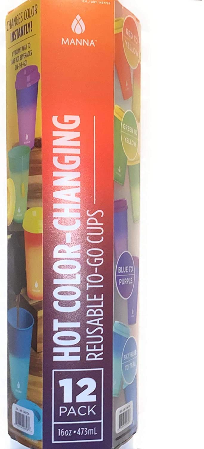 Birsppy Manna Hot Color Changing ToGo Cups 12pack