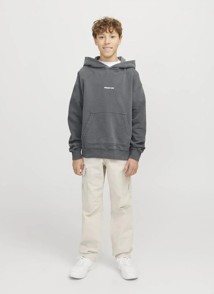 جاك وجونز جونيور Kids Logo Print Pull Over Hoodies