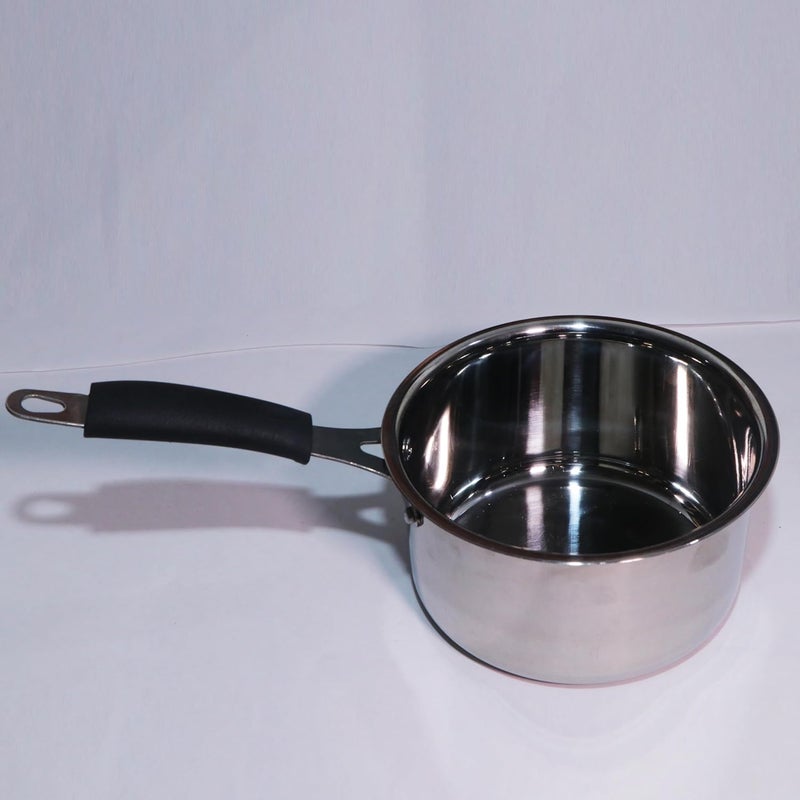 FLIXBLOOM Flixbloom Perfect Stainless Steel Kitchen Cookware Induction LPG Stovetop Friendly SaucepanTea PanMilk Pan 15 Litre Sauce Pan  - Image 2