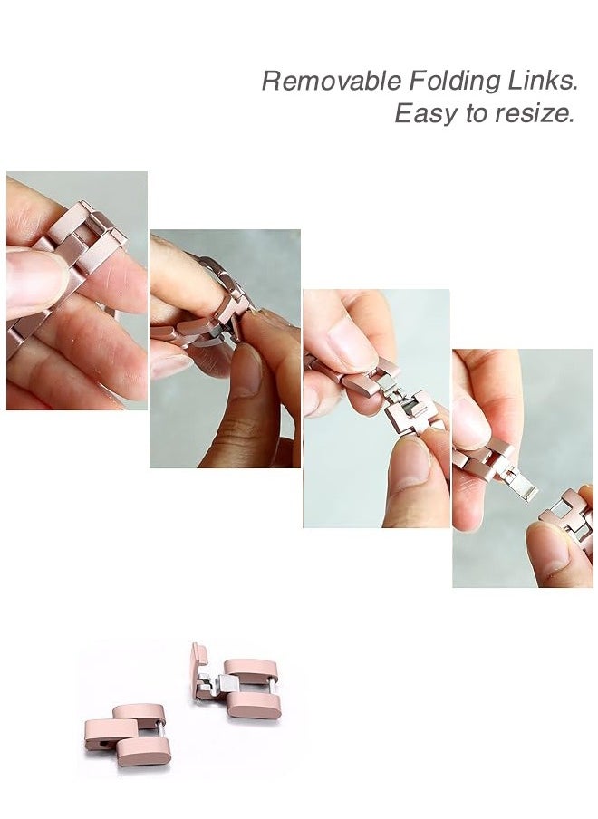 Organizer - Apple Watch 38mm 40mm 41mm Women Series Bands Apple Watch Band Series 9 SE 8 7 6 5 4 3 2 1 Band Bling Metal Bracelet Fancy Cute Dressy Strap - Image 1