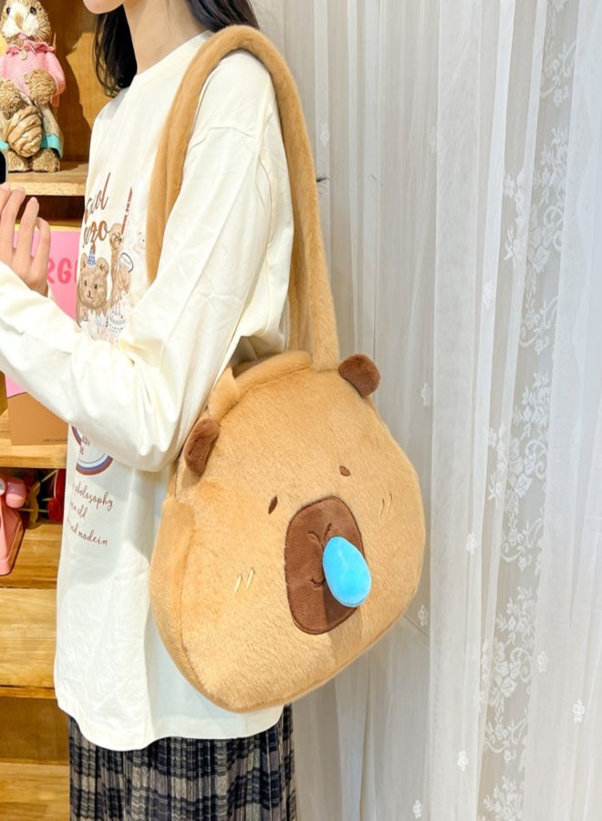 Capybara Plush Backpack Cute Animal Cartoon Student Bag - Image 2