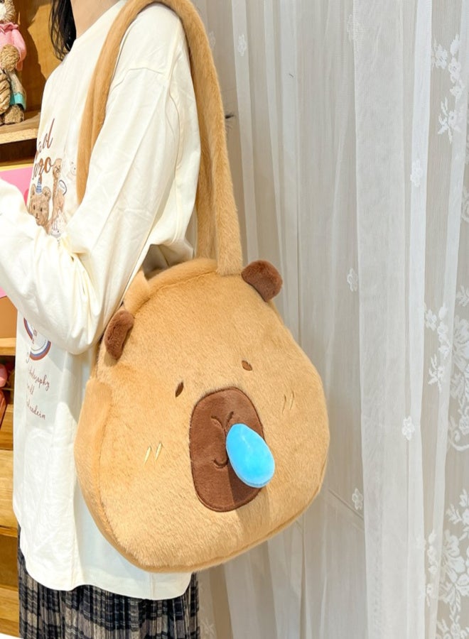 Capybara Plush Backpack Cute Animal Cartoon Student Bag - Image 5
