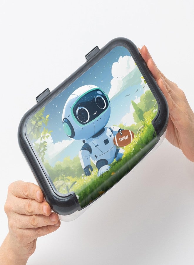 ZIPIT Recycled Plastic Pencil Box for Boys, Durable Pencil Case for School, Large Capacity Stationery Organizer Box, Robot - Image 4