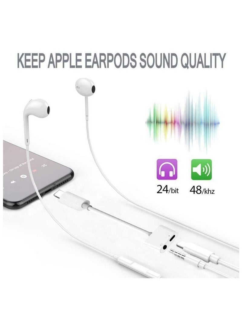 Headphone Jack Adapter for iPhone Car Charger 3.5mm Aux Earphone Audio Splitter and Charge Connector for iPhone 7/8/X/7 Plus/8 Plus/XS MAX - Image 2