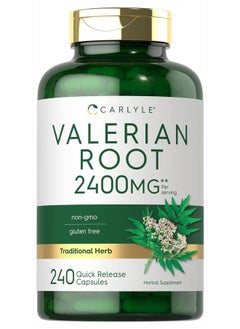 CARLYLE Valerian Root Capsules | 240 Pills | High Potency | Non-GMO, Gluten Free | Herb Extract Supplement  - Image 1
