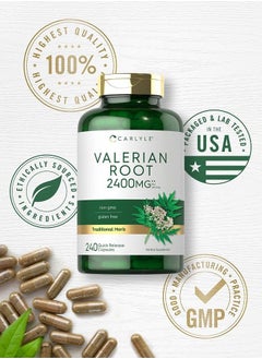 CARLYLE Valerian Root Capsules | 240 Pills | High Potency | Non-GMO, Gluten Free | Herb Extract Supplement  - Image 5