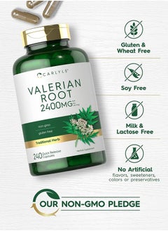 CARLYLE Valerian Root Capsules | 240 Pills | High Potency | Non-GMO, Gluten Free | Herb Extract Supplement  - Image 4