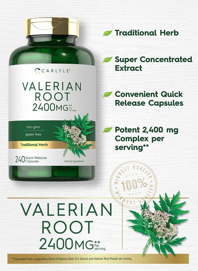 Carlyle كبسولات جذر الناردين | 240 حبة | فاعلية عالية | غير معدّل وراثيًا وخالي من الغلوتين | ملحق مستخلص الأعشاب - Image 3