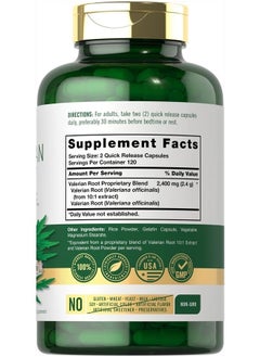 CARLYLE Valerian Root Capsules | 240 Pills | High Potency | Non-GMO, Gluten Free | Herb Extract Supplement  - Image 2