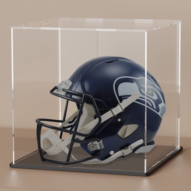 SVENJBB SVENJBB Acrylic Display Case 12x12x12 Inch Cube Clear Acrylic Box with Matte Black Base and Lid for Collectibles and Figures 