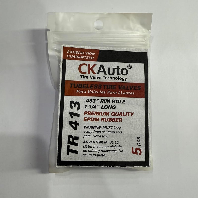 CKAuto TR413 Rubber Snap-in Tire Valve Stem (5pcs/Bag) - Image 2