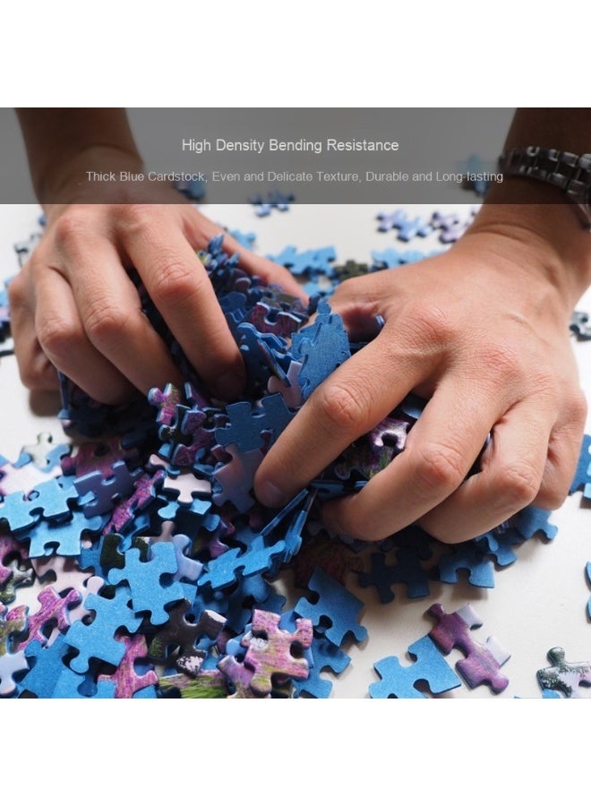 Mini Blue Cardstock Round Puzzle - Creative Toy for Adults and Kids - Image 4