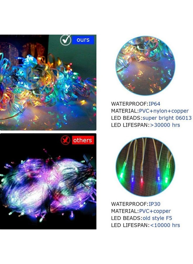 MIRADH 300 LED Curtain Lights 9.8Ftx9.8Ft, 8 Lighting Modes Multicolor Window Curtain String Lights with Remote USB Powered,Multicolor(Plastic) - Image 5