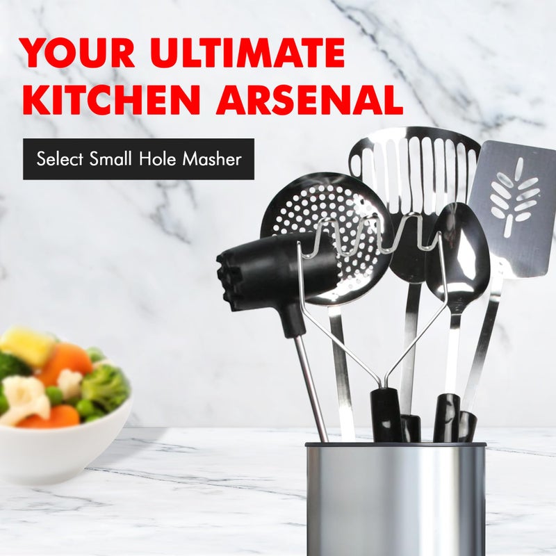 Chef Craft Select Sturdy Masher, 10.25 inch, Stainless Steel/Black - Image 2