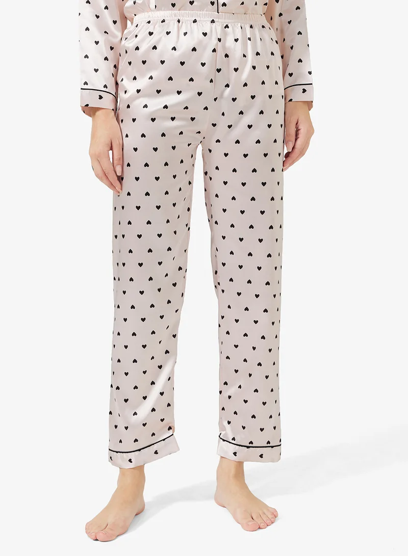 ايلا Polka Heart Print Pyjama Set