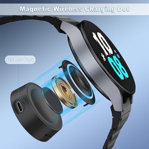 Meliya Wireless Charger Dock for Samsung Galaxy Watch 7 Fe/7/6/5/4, USB C Wireless Magnetic Charging Dock for Galaxy Watch 7/6 Classic 5/5 Pro/4 - Black - Image 2