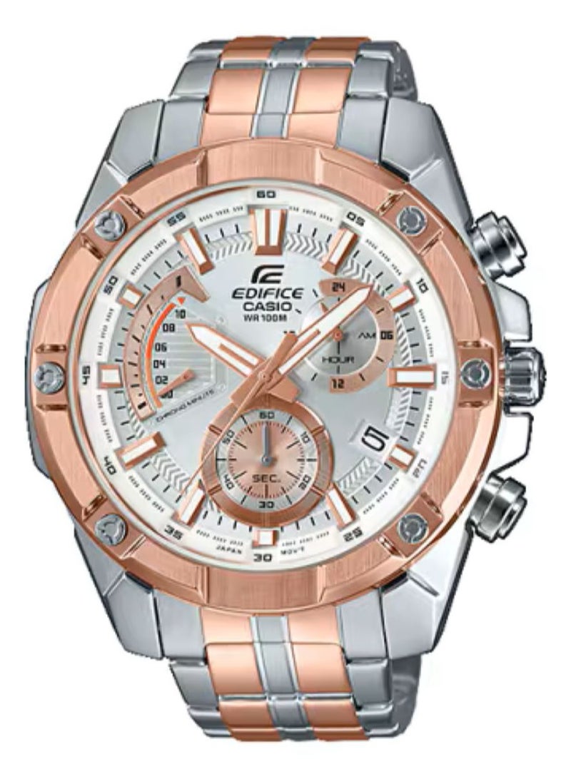 CASIO ساعة كاسيو إيديفيس أنالوج بقرص فضي للرجال - EFR-559SG-7AVUDF