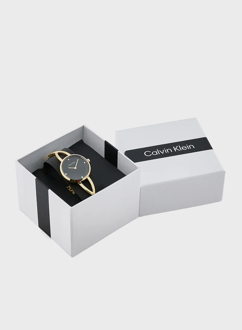 CALVIN KLEIN Sculpted Embrace Steel Strap Watch