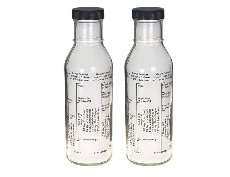 Kolder Salad Dressing Mixer Bottle With 8 Classic Recipes Set Of 2 13-Ounce Made In The Usa - Image 1