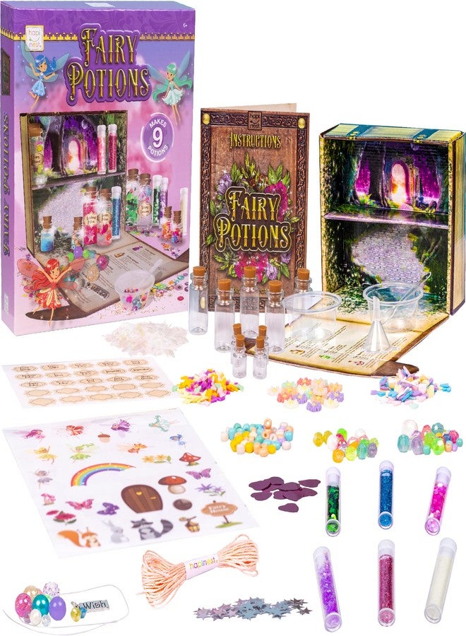 Hapinest Mix Your Own Fairy Potions Kit for Kids, Potion Making Kit Creates 9 Fairy Potions & 1 Bracelet, Fairy Magic Potion Kits for Kids, Toy Fairy Craft for Girls Age 6 7 8-12 Years Old & Up - Image 2
