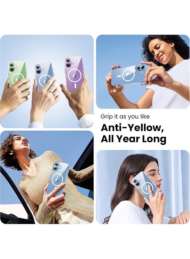 واي جيه غطاء iPhone 17 مع MagSafe، مغناطيس قوي، زر غالق مطور، مقاوم للاصفرار، غطاء iPhone 17 بحماية بدرجة عسكرية، مقاوم للخدش، غطاء الهاتف 17 متوافق مع الملحقات المغناطيسية MagSafe - Image 5