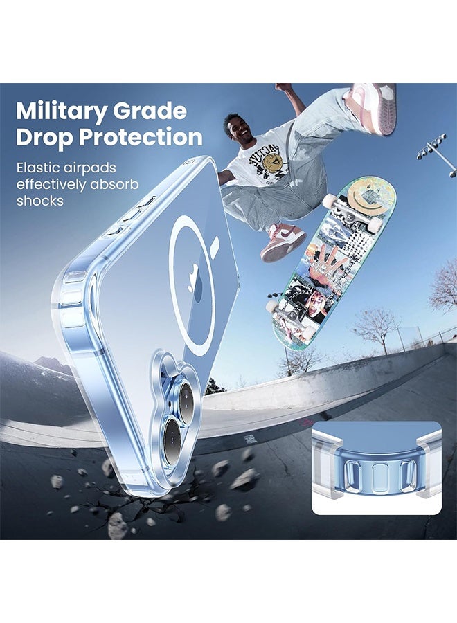 واي جيه غطاء iPhone 17 مع MagSafe، مغناطيس قوي، زر غالق مطور، مقاوم للاصفرار، غطاء iPhone 17 بحماية بدرجة عسكرية، مقاوم للخدش، غطاء الهاتف 17 متوافق مع الملحقات المغناطيسية MagSafe - Image 2