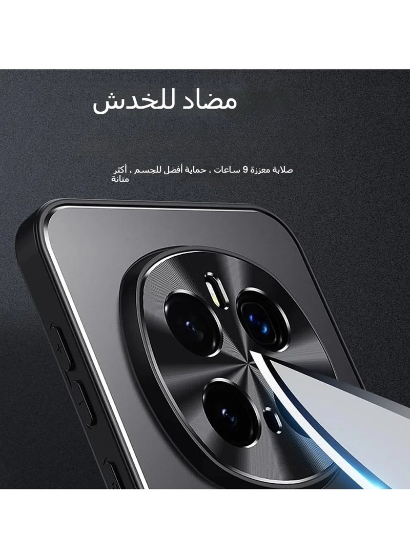 عام حافظة متوافقة مع حافظة هونور ماجيك 7 برو إطار من البولي يوريثان غطاء خلفي بلوري عدسة كاميرا معدنية حماية مضادة لبصمات الأصابع مقاومة للصدمات لهاتف هونور ماجيك 7 برو - Image 4