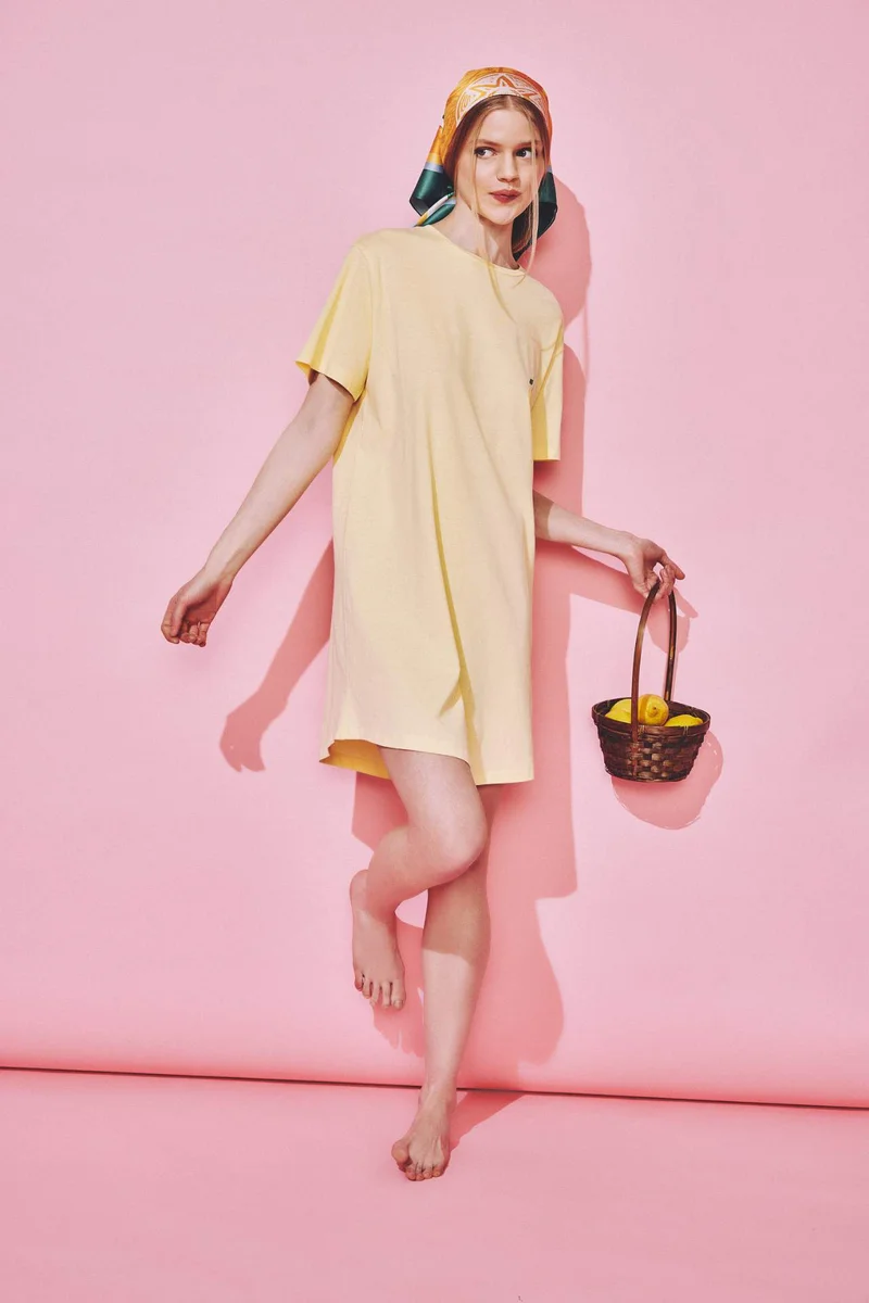 DeFacto Regular Fit Crew Neck Knitted Dress