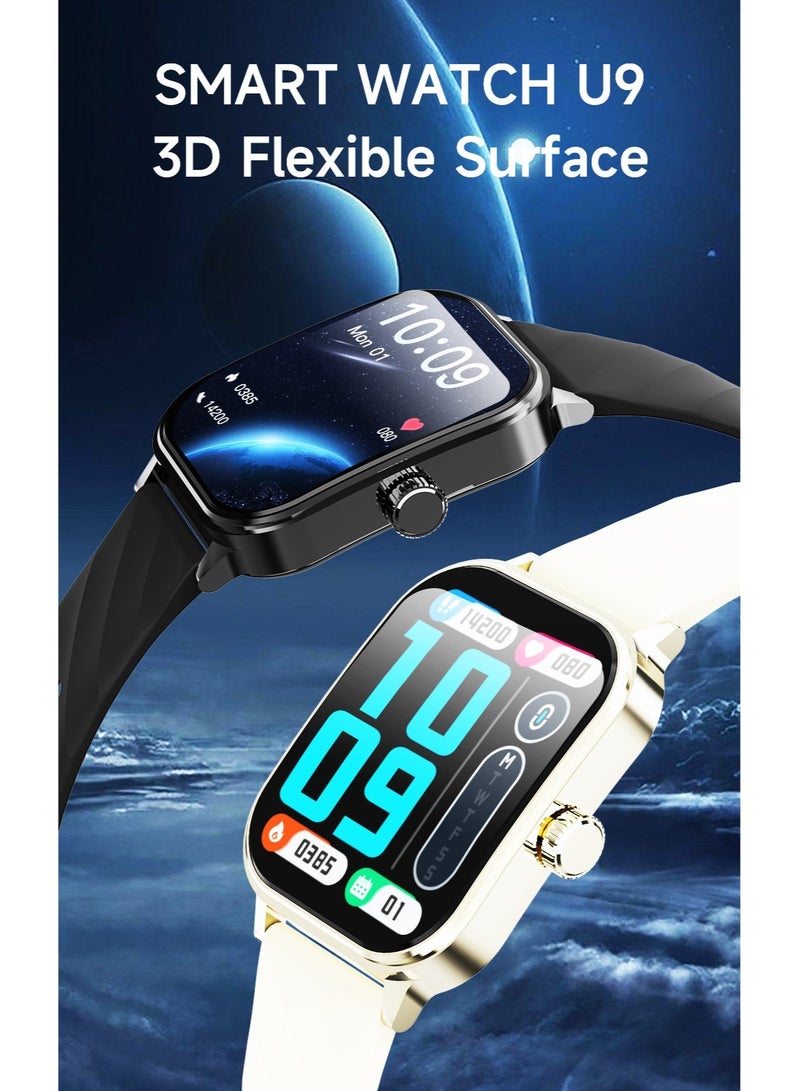 AROAQ Cross-border New Curved Smart Watch U9 Heart rate Blood Pressure Multifunctional Sports Bracelet Bluetooth - Image 4