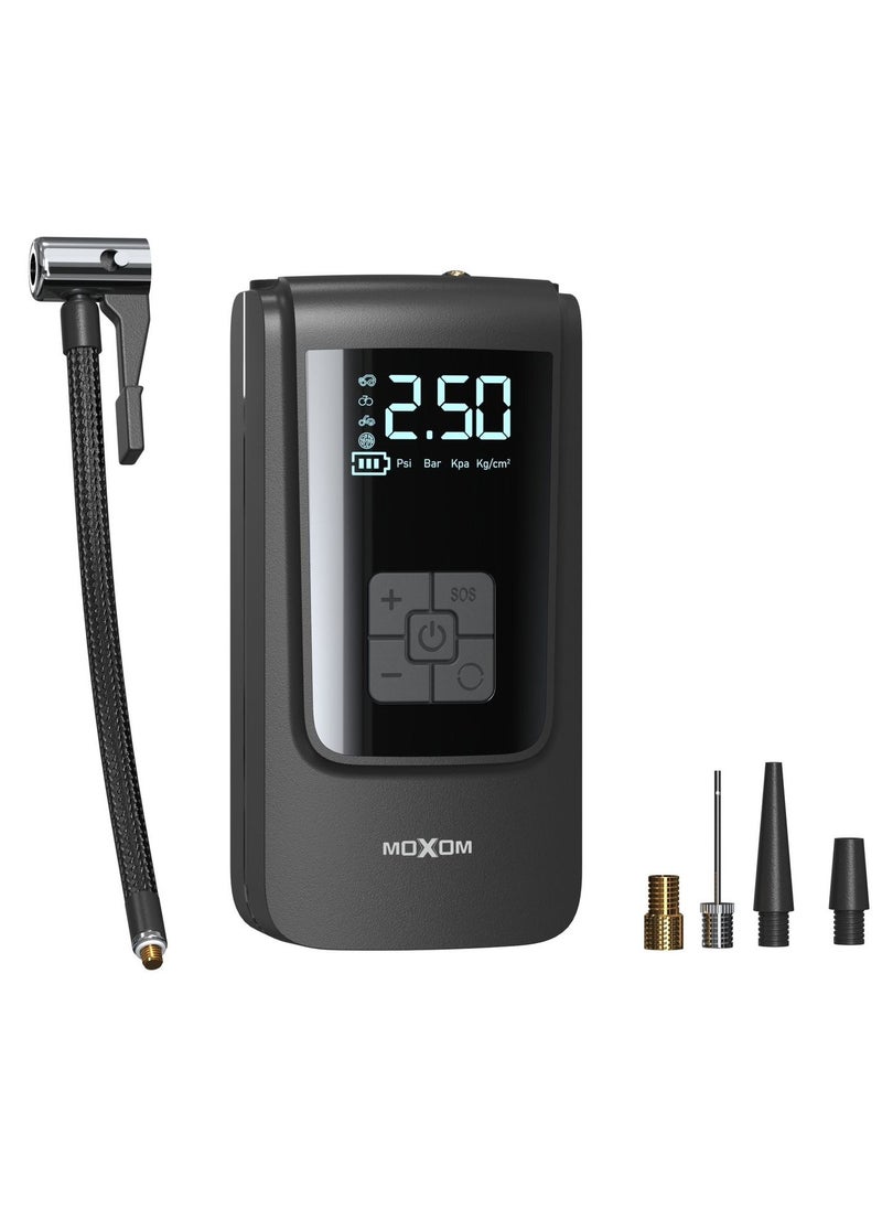 MOXOM MX-AC01 Portable Cordless Air Pump and Power Bank 4000 mAh with LCD + LED Display  - Image 1