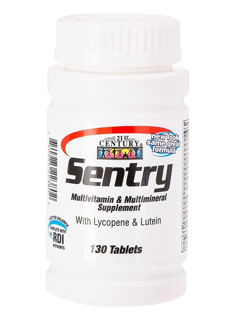 Sentry Multivitamin + Multimineral Tablets For Overall Wellness, Pack Of 130'S