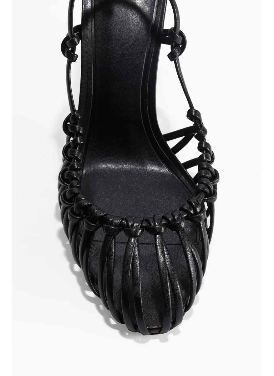 اتش اند ام Knotted Heeled Slingbacks