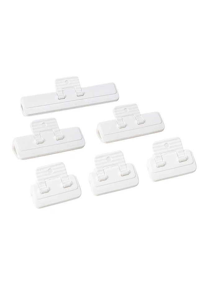 Thoraya 6PCS Chip Clip Food Bag Clip with Magnet Wide Open Multifunctional Plastic Kitchen Clip for Snacks Fridge  - Image 4