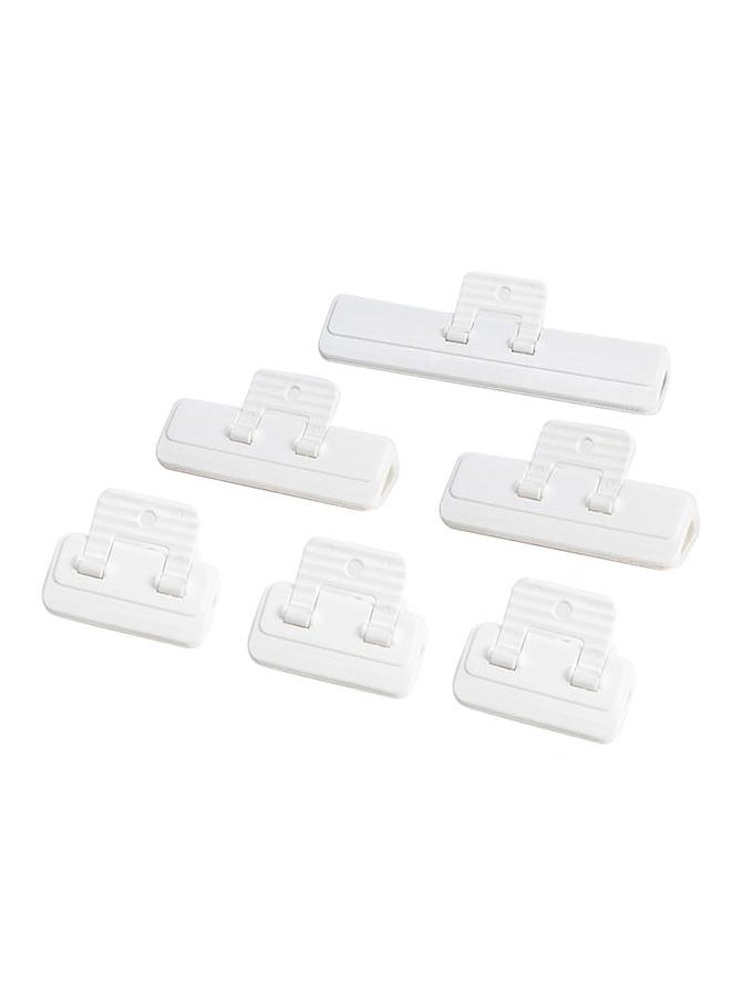 Thoraya 6PCS Chip Clip Food Bag Clip with Magnet Wide Open Multifunctional Plastic Kitchen Clip for Snacks Fridge  - Image 1